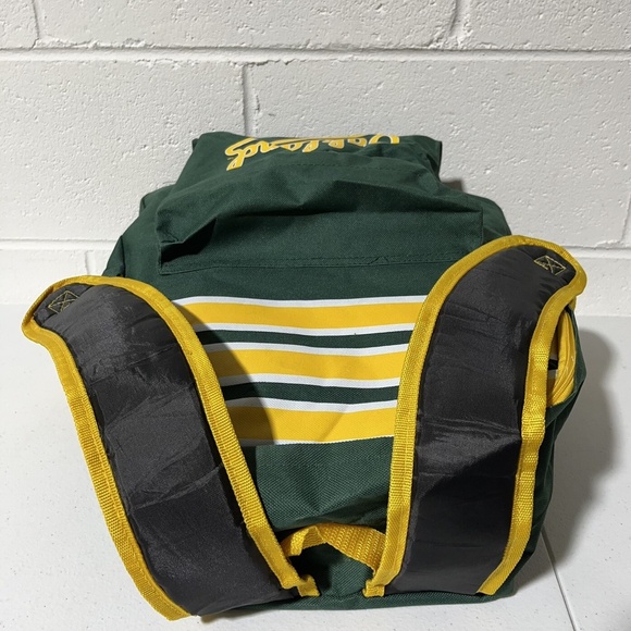 Oakland Athletics A’s MLB Backpack Promotional Stripes Bag Green Yellow White - Picture 5 of 13
